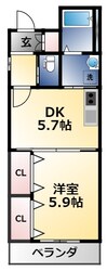 プロパティー高井田の物件間取画像